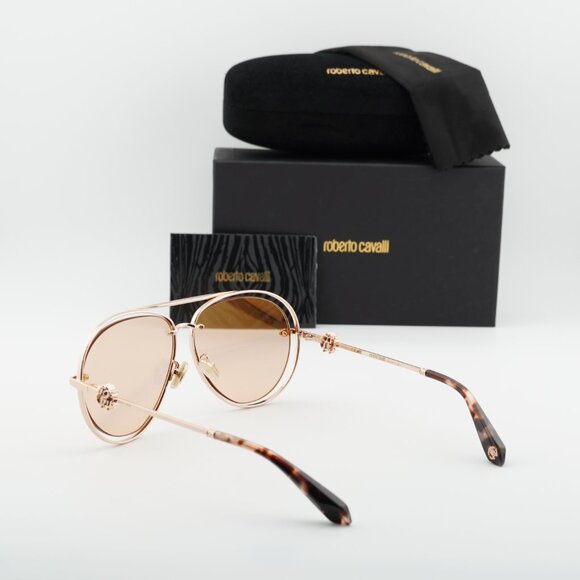 Roberto Cavalli SRC032M 8FCG Aviator Sunglasses - Gold/Orange main image 6